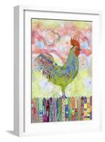 Rooster on a Fence I-Ingrid Blixt-Framed Art Print