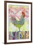 Rooster on a Fence I-Ingrid Blixt-Framed Art Print