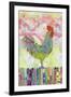 Rooster on a Fence I-Ingrid Blixt-Framed Art Print