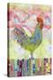 Rooster on a Fence I-Ingrid Blixt-Stretched Canvas