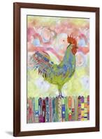 Rooster on a Fence I-Ingrid Blixt-Framed Premium Giclee Print