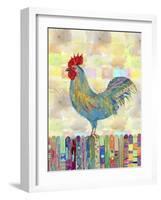 Rooster on a Fence II-Ingrid Blixt-Framed Art Print