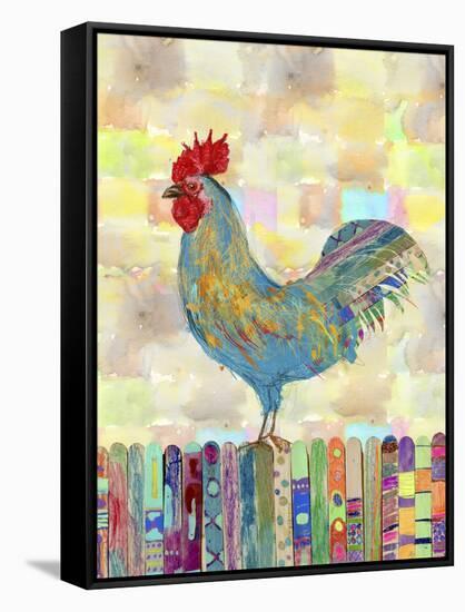 Rooster on a Fence II-Ingrid Blixt-Framed Stretched Canvas