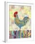 Rooster on a Fence II-Ingrid Blixt-Framed Art Print