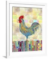 Rooster on a Fence II-Ingrid Blixt-Framed Art Print