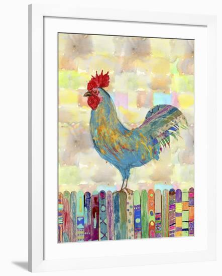 Rooster on a Fence II-Ingrid Blixt-Framed Art Print