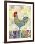 Rooster on a Fence II-Ingrid Blixt-Framed Art Print