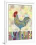 Rooster on a Fence II-Ingrid Blixt-Framed Art Print