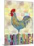 Rooster on a Fence II-Ingrid Blixt-Mounted Art Print