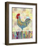 Rooster on a Fence II-Ingrid Blixt-Framed Art Print