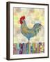 Rooster on a Fence II-Ingrid Blixt-Framed Art Print