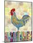 Rooster on a Fence II-Ingrid Blixt-Mounted Art Print