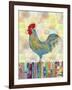 Rooster on a Fence II-Ingrid Blixt-Framed Art Print