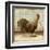 Rooster on Damask I-Dan Meneely-Framed Art Print