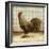 Rooster on Damask II-Dan Meneely-Framed Art Print