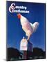 "Rooster on Mailbox," Country Gentleman Cover, May 1, 1941-null-Mounted Giclee Print