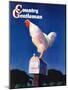 "Rooster on Mailbox," Country Gentleman Cover, May 1, 1941-null-Mounted Giclee Print