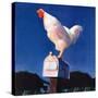 "Rooster on Mailbox,"May 1, 1941-null-Stretched Canvas