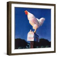"Rooster on Mailbox,"May 1, 1941-null-Framed Giclee Print
