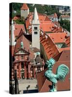 Rooster on Saint Vitus's Cathedral, Prague Castle, Czech Republic-David Barnes-Stretched Canvas