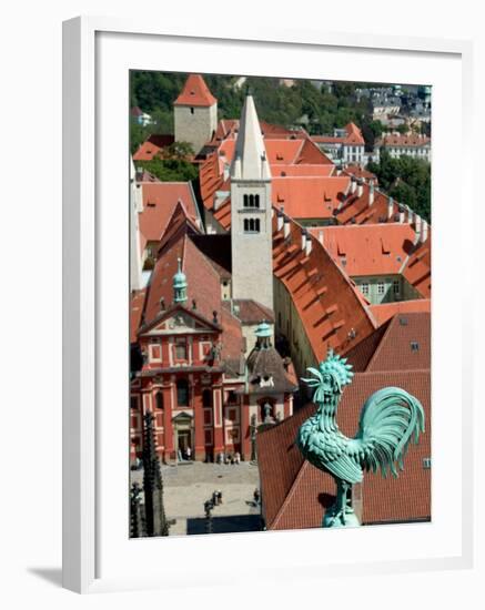 Rooster on Saint Vitus's Cathedral, Prague Castle, Czech Republic-David Barnes-Framed Photographic Print