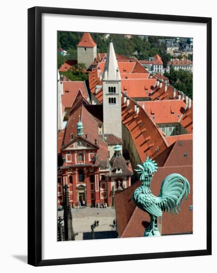 Rooster on Saint Vitus's Cathedral, Prague Castle, Czech Republic-David Barnes-Framed Photographic Print