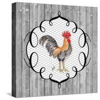 Rooster on the Roost I-Andi Metz-Stretched Canvas