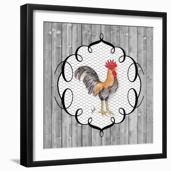 Rooster on the Roost I-Andi Metz-Framed Art Print