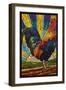 Rooster - Paper Mosaic-Lantern Press-Framed Art Print