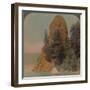 Rooster Rock, curious rock formation along the Columbia River, Oregon', 1902-Elmer Underwood-Framed Photographic Print
