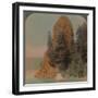 Rooster Rock, curious rock formation along the Columbia River, Oregon', 1902-Elmer Underwood-Framed Photographic Print