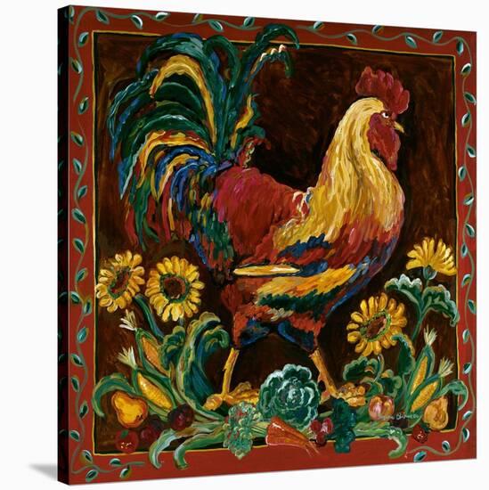 Rooster Rustic-Suzanne Etienne-Stretched Canvas