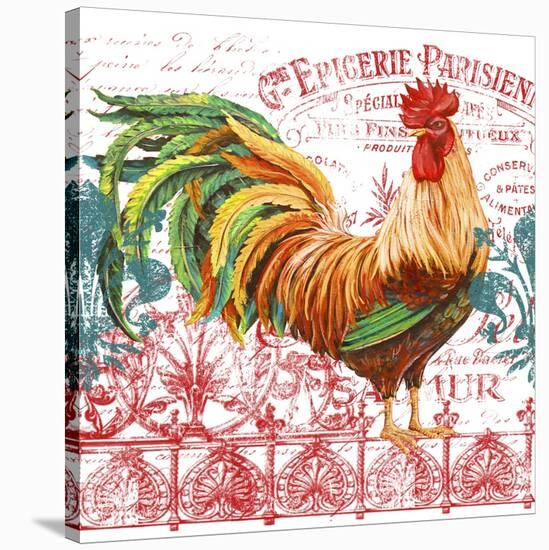 Rooster Set-0f 3-A-Jean Plout-Stretched Canvas