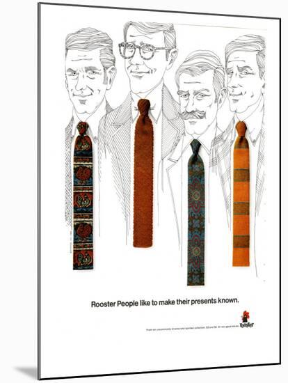 Rooster Ties, Magazine Advertisement, USA, 1960-null-Mounted Giclee Print