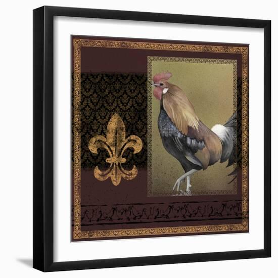 Rooster Ware Burgundy I-Kory Fluckiger-Framed Giclee Print