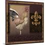 Rooster Ware Burgundy II-Kory Fluckiger-Mounted Giclee Print