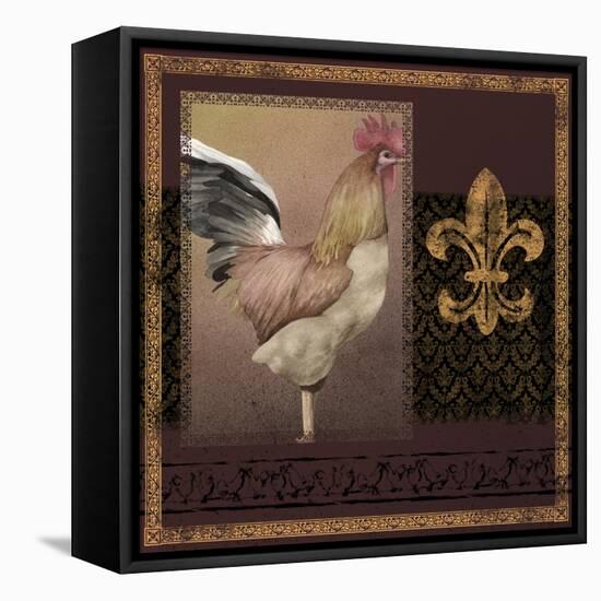 Rooster Ware Burgundy II-Kory Fluckiger-Framed Stretched Canvas