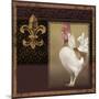 Rooster Ware Burgundy III-Kory Fluckiger-Mounted Giclee Print