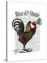 Rooster with Loudhailer-Fab Funky-Stretched Canvas