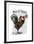 Rooster with Loudhailer-Fab Funky-Framed Art Print