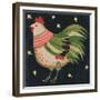 Rooster with Stars in Background Bordered-Beverly Johnston-Framed Giclee Print