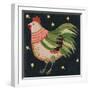 Rooster with Stars in Background Bordered-Beverly Johnston-Framed Giclee Print