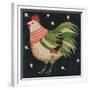 Rooster with Stars in Background Bordered-Beverly Johnston-Framed Premium Giclee Print