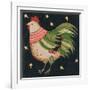 Rooster with Stars in Background Bordered-Beverly Johnston-Framed Giclee Print