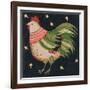 Rooster with Stars in Background Bordered-Beverly Johnston-Framed Giclee Print