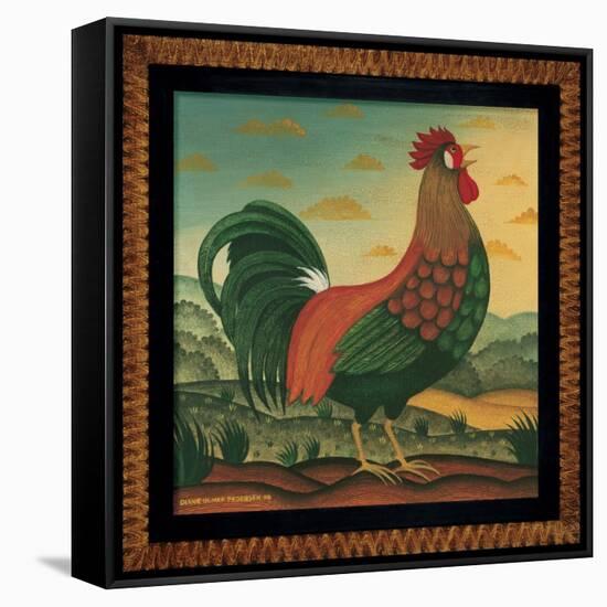 Rooster-Diane Pedersen-Framed Stretched Canvas