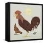 Rooster-Teofilo Olivieri-Framed Stretched Canvas