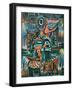 Roosters, 1967-Radi Nedelchev-Framed Giclee Print