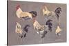 Roosters and Hens-null-Stretched Canvas