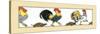 Roosters And Turtles-Maud & Miska Petersham-Stretched Canvas